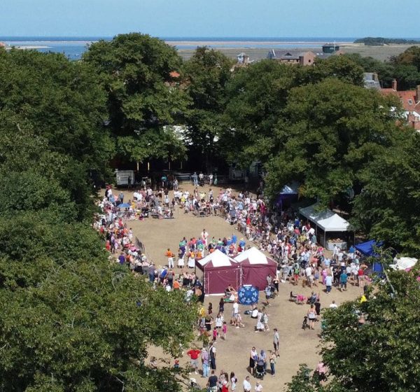 An aerial shot of Wells Carnival